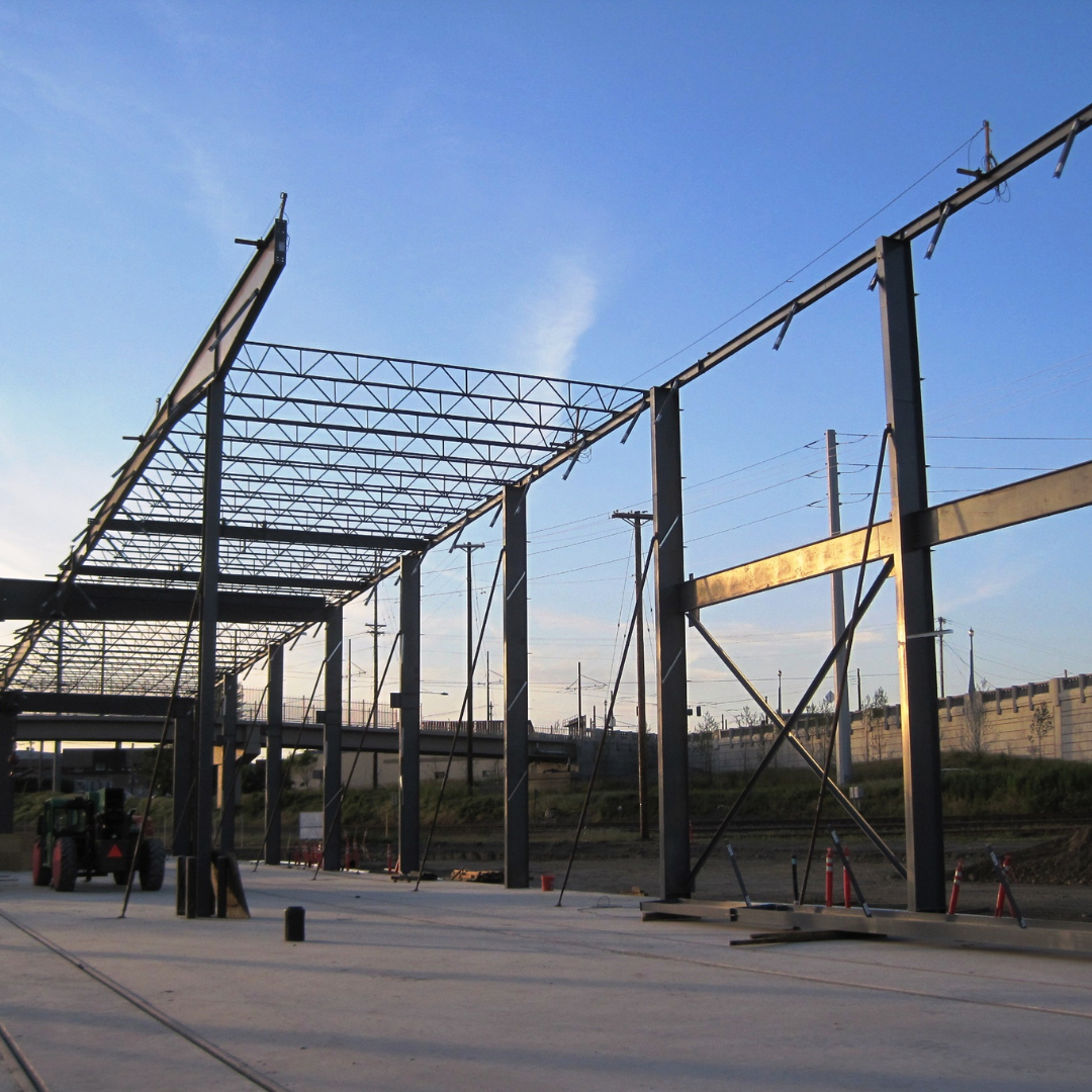 The Oregon Rail Heritage Center when it was being built and only studs